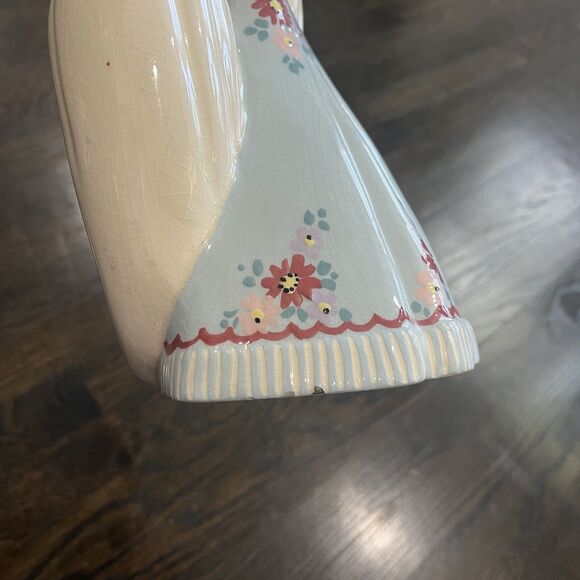 Vintage Weil Ware Spanish Woman 12” California Pottery Large Double Vase 40s 50s - Picture 5 of 9